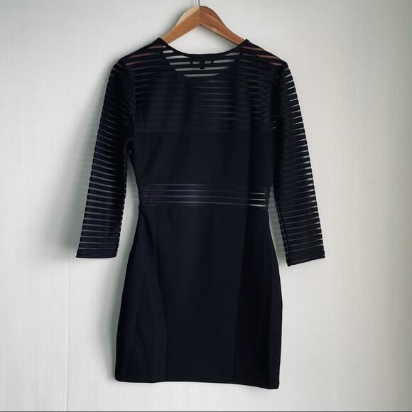 Lulu’s perfect mesh bodycon dress black mini dress small - Picture 6 of 10